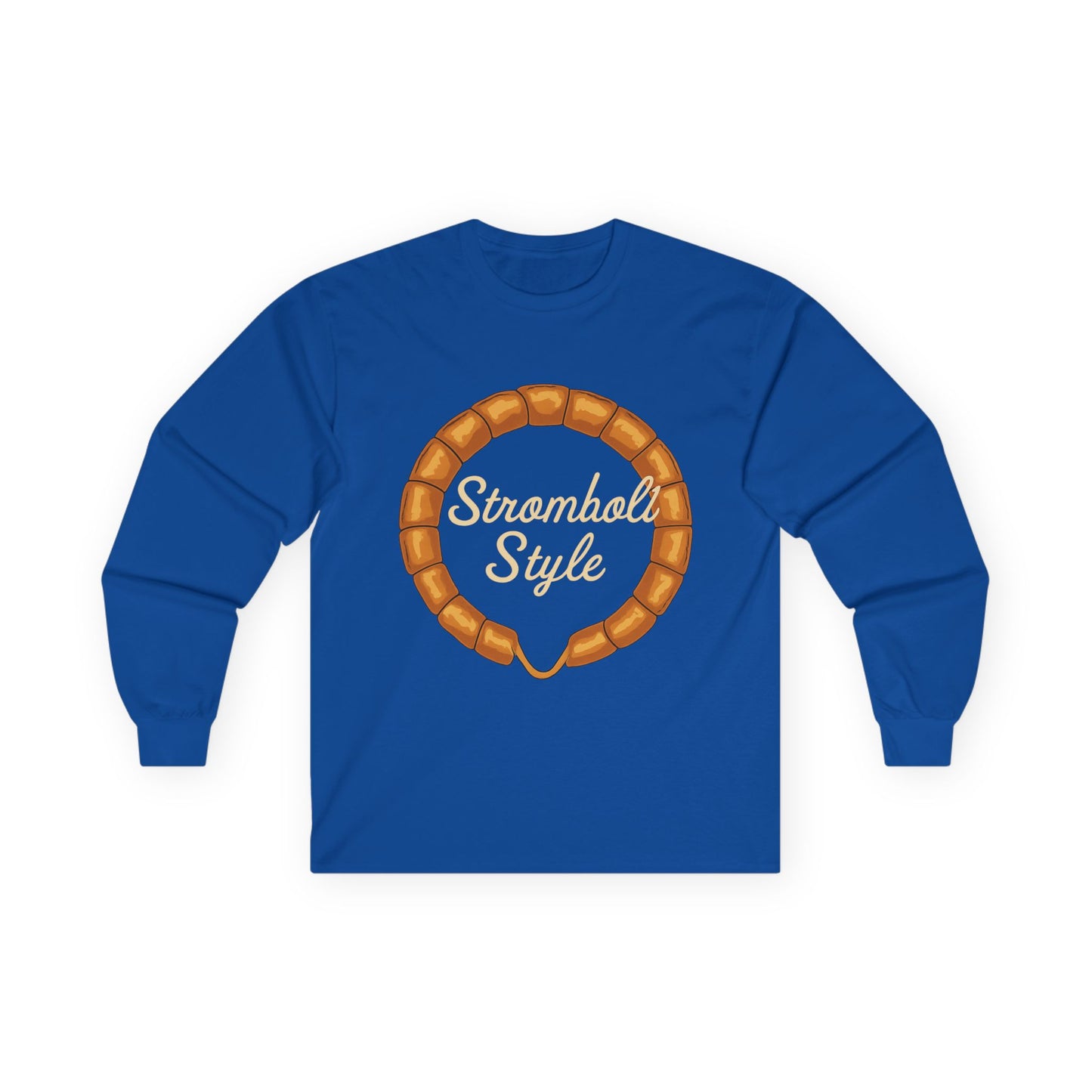 Stromboli Style Long Sleeve Tee - Unisex, Casual Wear, Gift for Food Lovers, Holiday Apparel, Fun T-Shirt