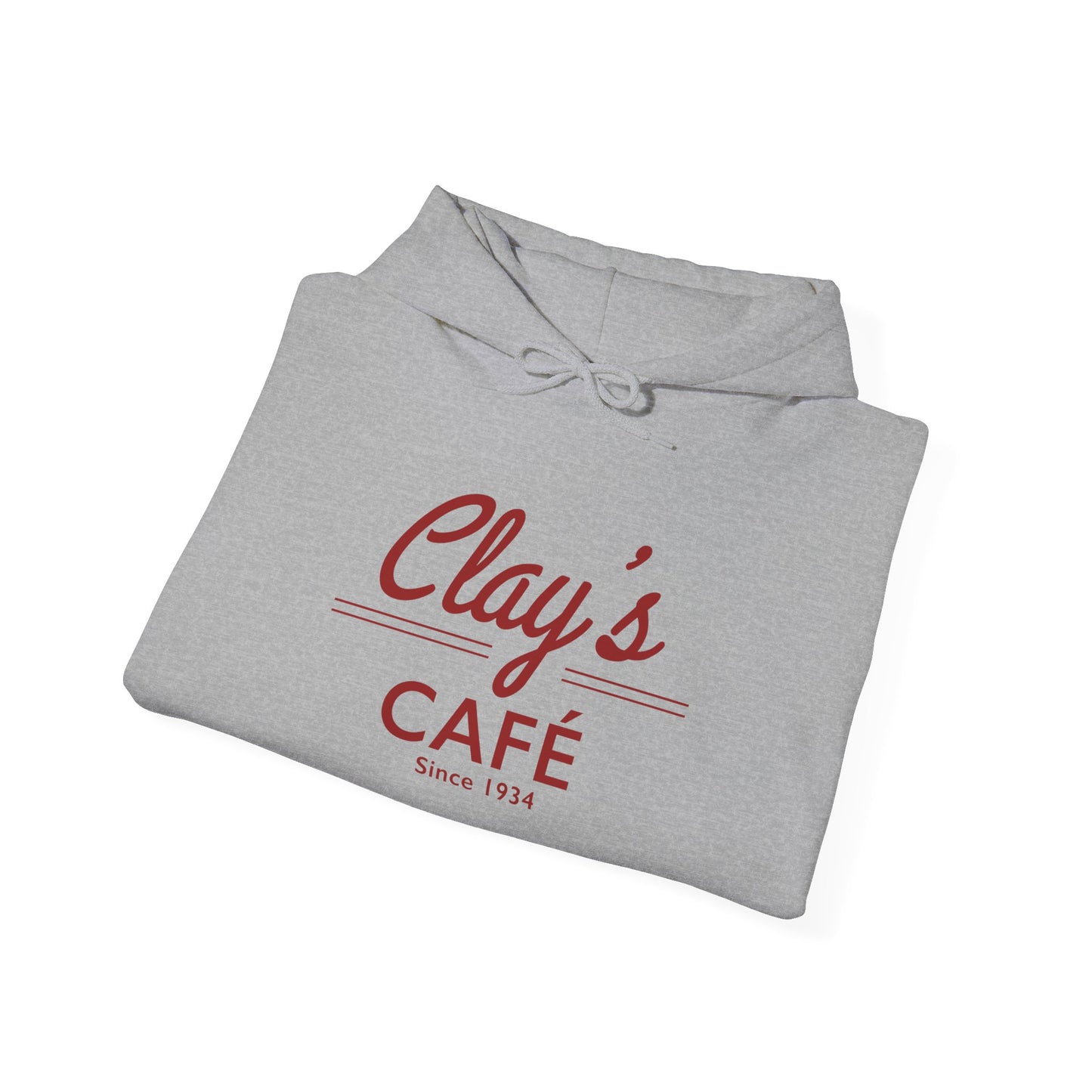 Clay's Café Love Unisex Hoodie, Cozy Cafe Sweatshirt, Perfect Gift for Foodies, Casual Wear for Every Occasion, Holiday & Everyday Style