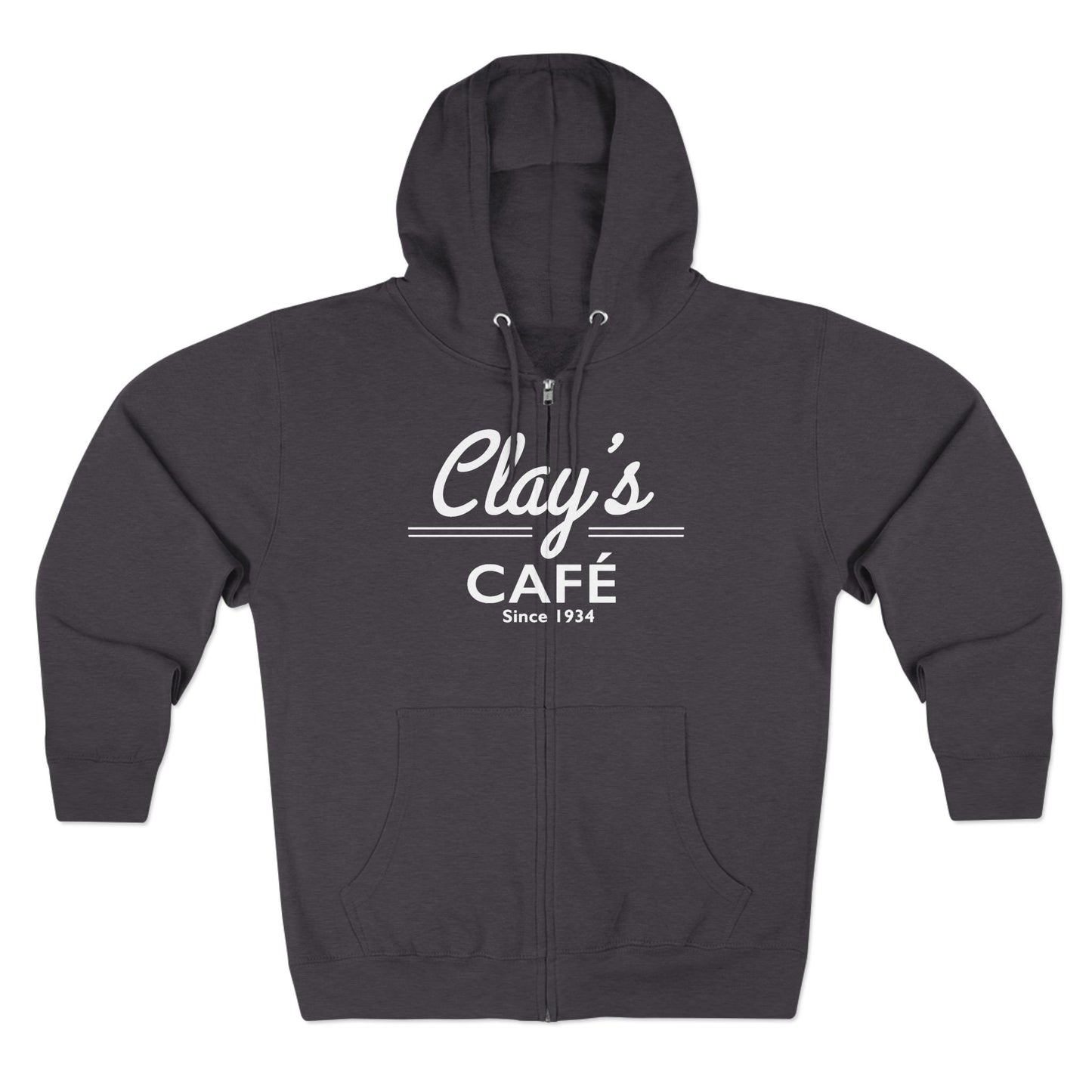 Clay's Café Unisex Zip Hoodie, Cozy Casual Wear, Great for Coffee Lovers, Perfect Gift for Friends and Family, Ideal for Everyday Use, [...]