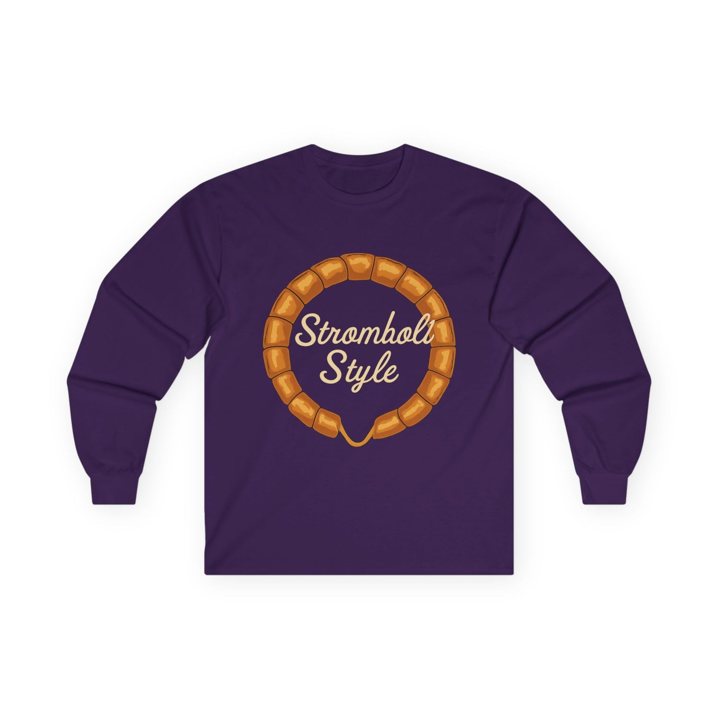 Stromboli Style Long Sleeve Tee - Unisex, Casual Wear, Gift for Food Lovers, Holiday Apparel, Fun T-Shirt