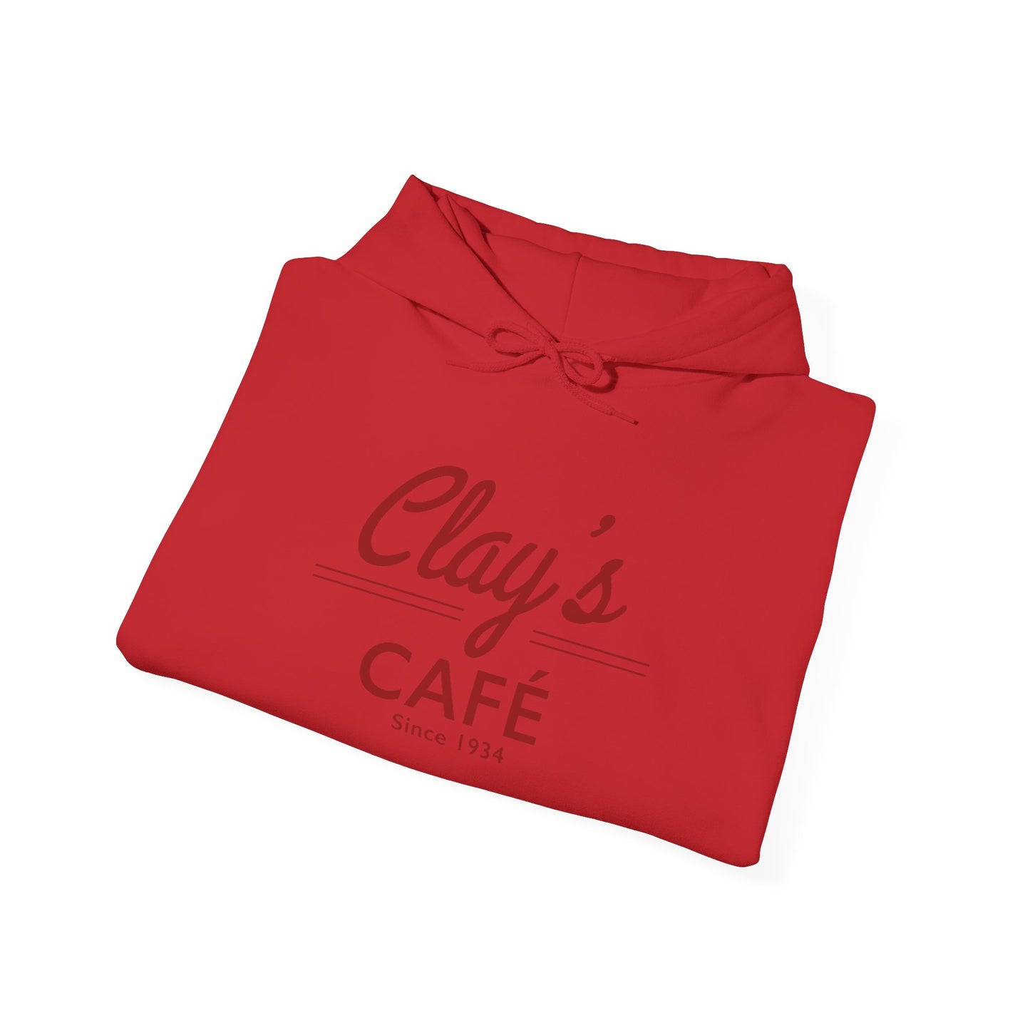 Clay's Café Love Unisex Hoodie, Cozy Cafe Sweatshirt, Perfect Gift for Foodies, Casual Wear for Every Occasion, Holiday & Everyday Style