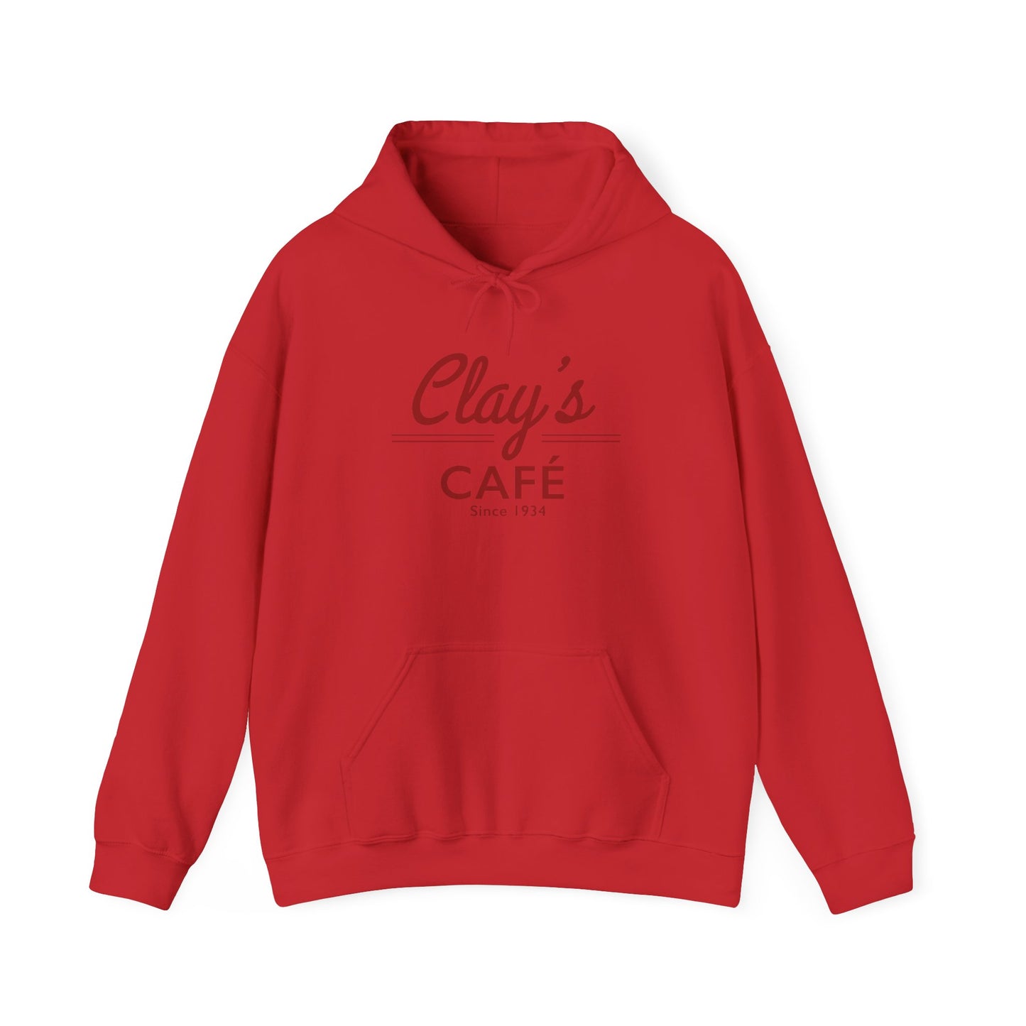 Clay's Café Love Unisex Hoodie, Cozy Cafe Sweatshirt, Perfect Gift for Foodies, Casual Wear for Every Occasion, Holiday & Everyday Style