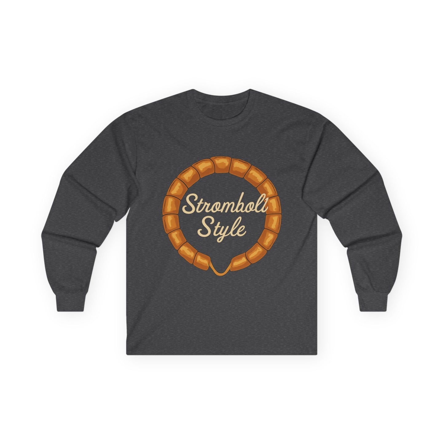 Stromboli Style Long Sleeve Tee - Unisex, Casual Wear, Gift for Food Lovers, Holiday Apparel, Fun T-Shirt