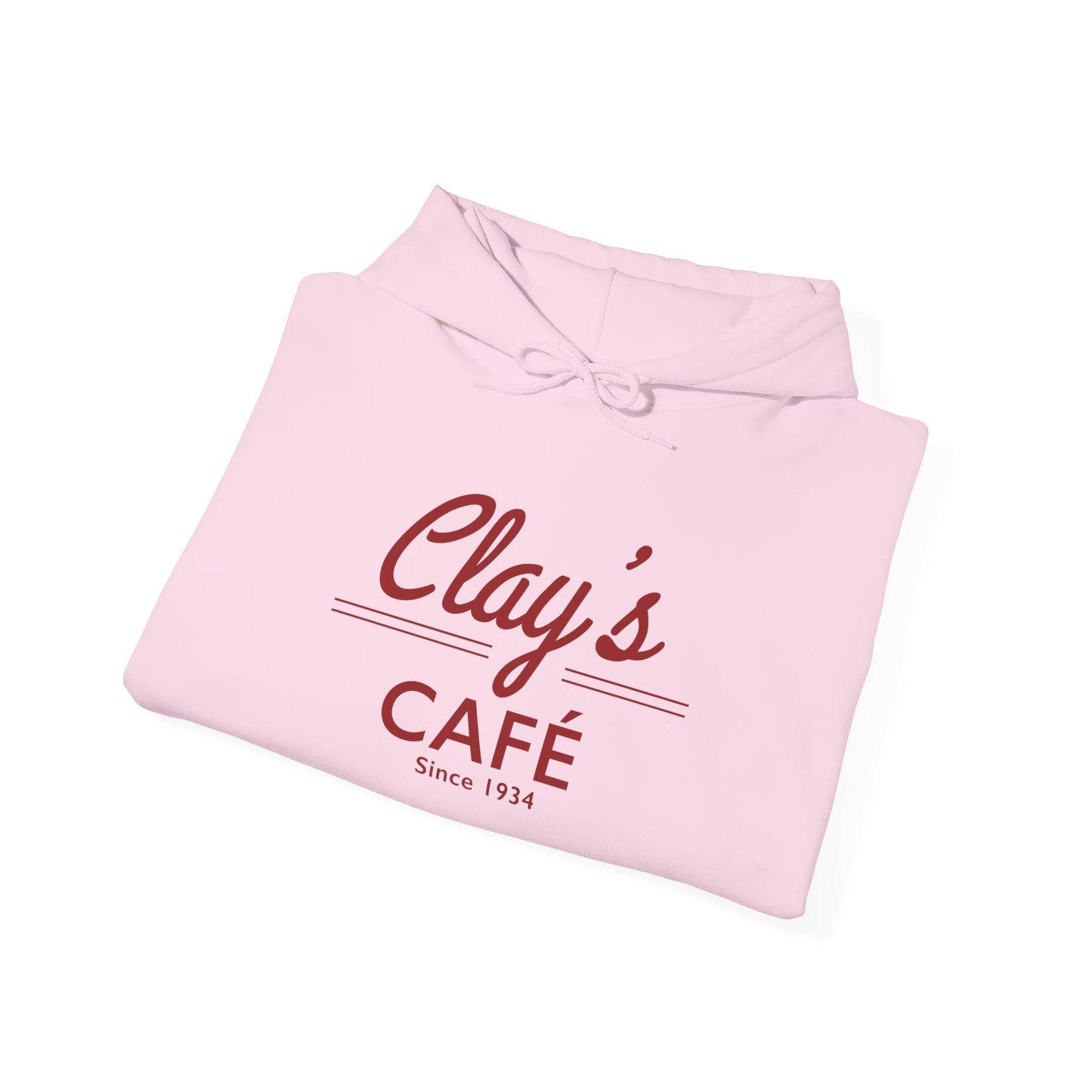 Clay's Café Love Unisex Hoodie, Cozy Cafe Sweatshirt, Perfect Gift for Foodies, Casual Wear for Every Occasion, Holiday & Everyday Style