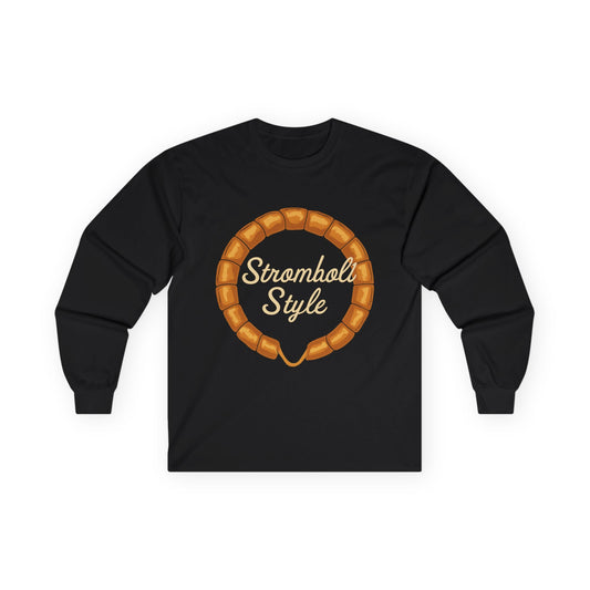 Stromboli Style Long Sleeve Tee - Unisex, Casual Wear, Gift for Food Lovers, Holiday Apparel, Fun T-Shirt