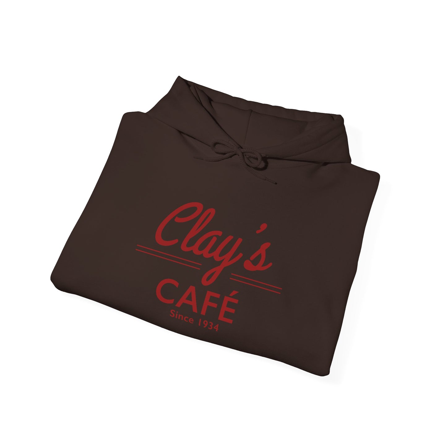 Clay's Café Love Unisex Hoodie, Cozy Cafe Sweatshirt, Perfect Gift for Foodies, Casual Wear for Every Occasion, Holiday & Everyday Style