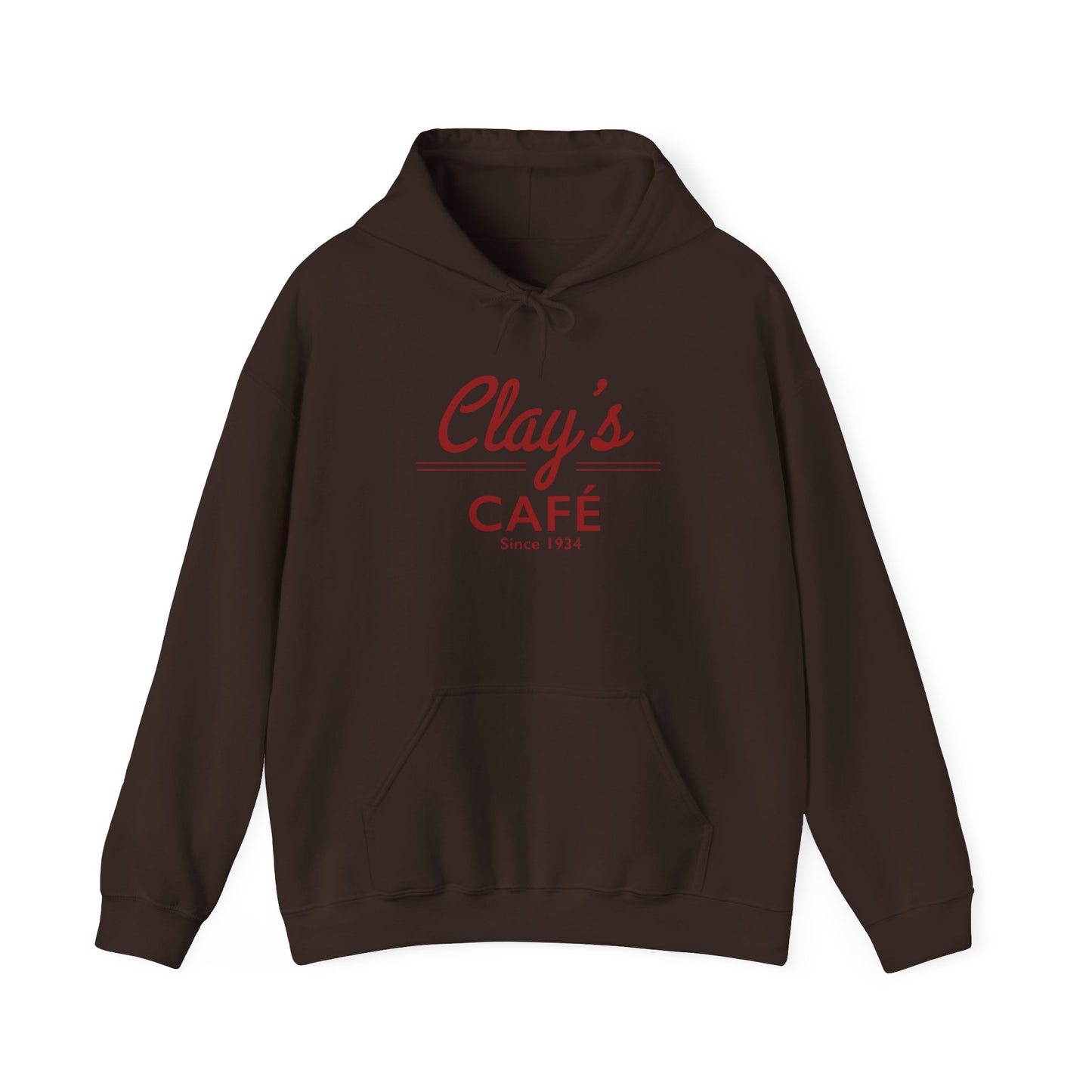 Clay's Café Love Unisex Hoodie, Cozy Cafe Sweatshirt, Perfect Gift for Foodies, Casual Wear for Every Occasion, Holiday & Everyday Style