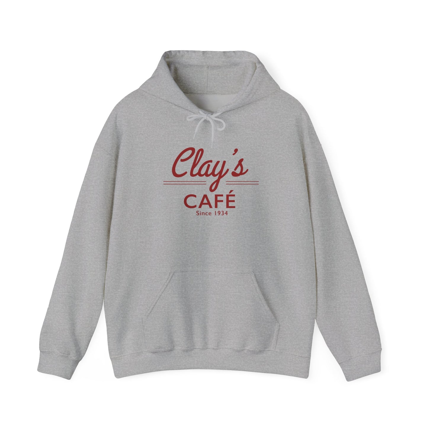 Clay's Café Love Unisex Hoodie, Cozy Cafe Sweatshirt, Perfect Gift for Foodies, Casual Wear for Every Occasion, Holiday & Everyday Style
