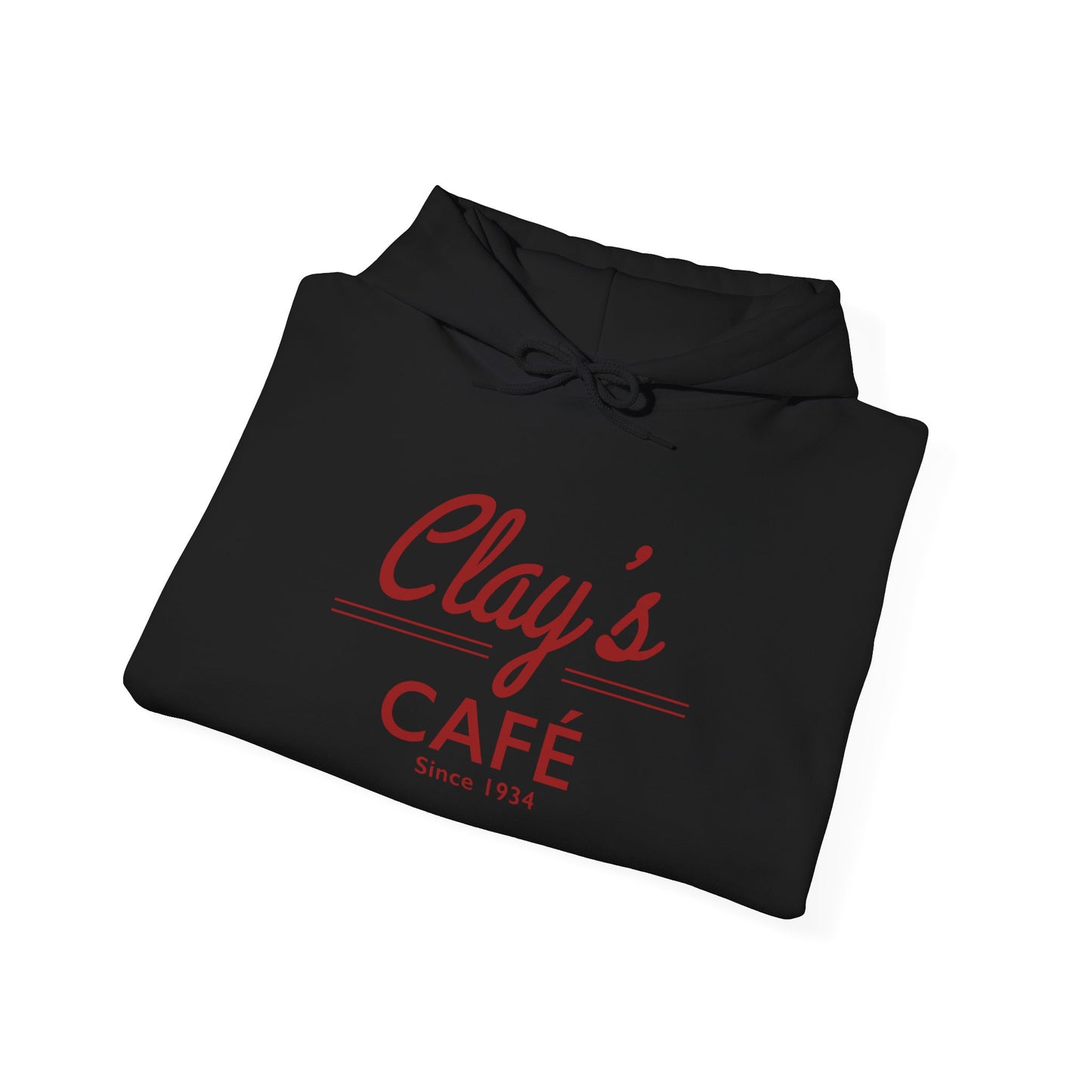 Clay's Café Love Unisex Hoodie, Cozy Cafe Sweatshirt, Perfect Gift for Foodies, Casual Wear for Every Occasion, Holiday & Everyday Style