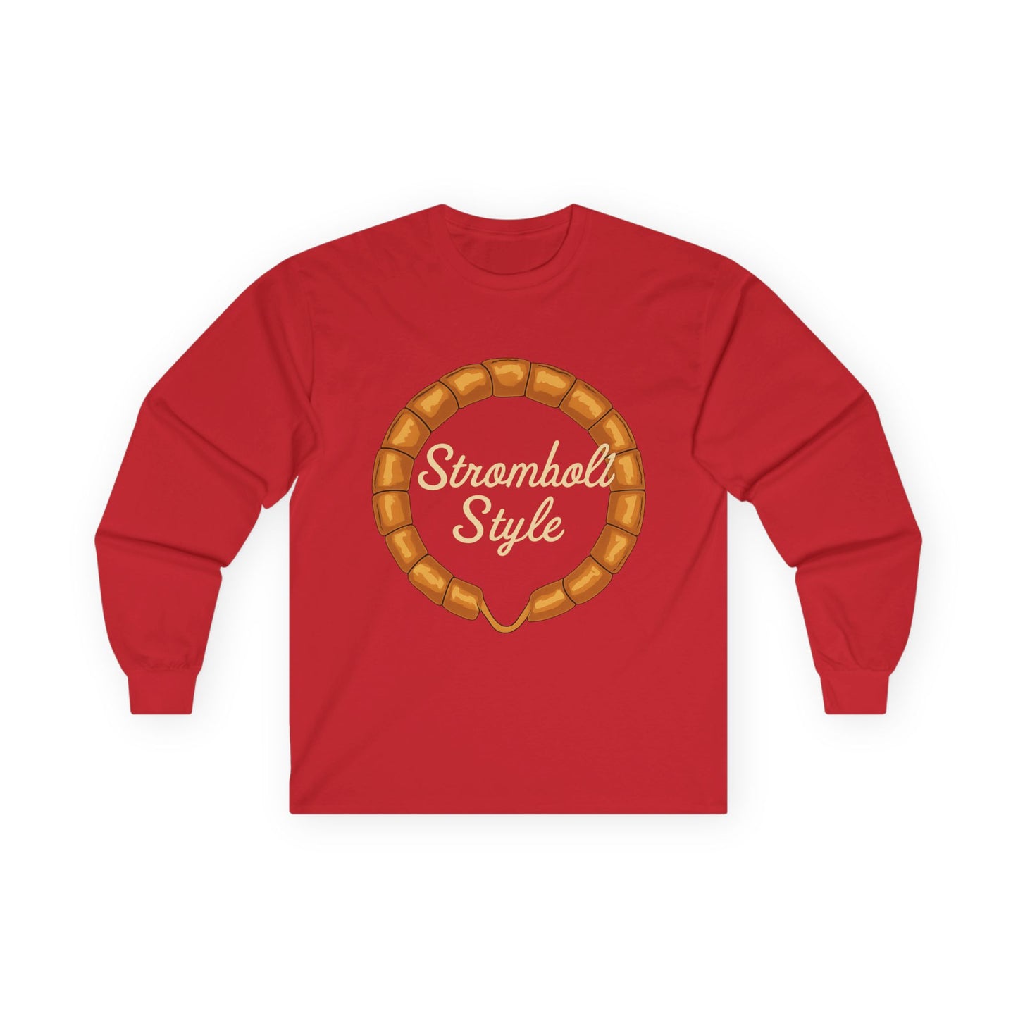 Stromboli Style Long Sleeve Tee - Unisex, Casual Wear, Gift for Food Lovers, Holiday Apparel, Fun T-Shirt