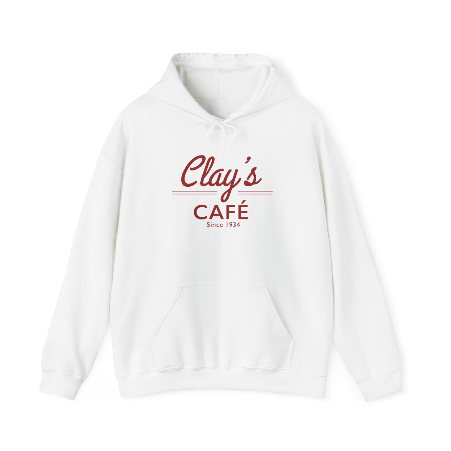Clay's Café Love Unisex Hoodie, Cozy Cafe Sweatshirt, Perfect Gift for Foodies, Casual Wear for Every Occasion, Holiday & Everyday Style